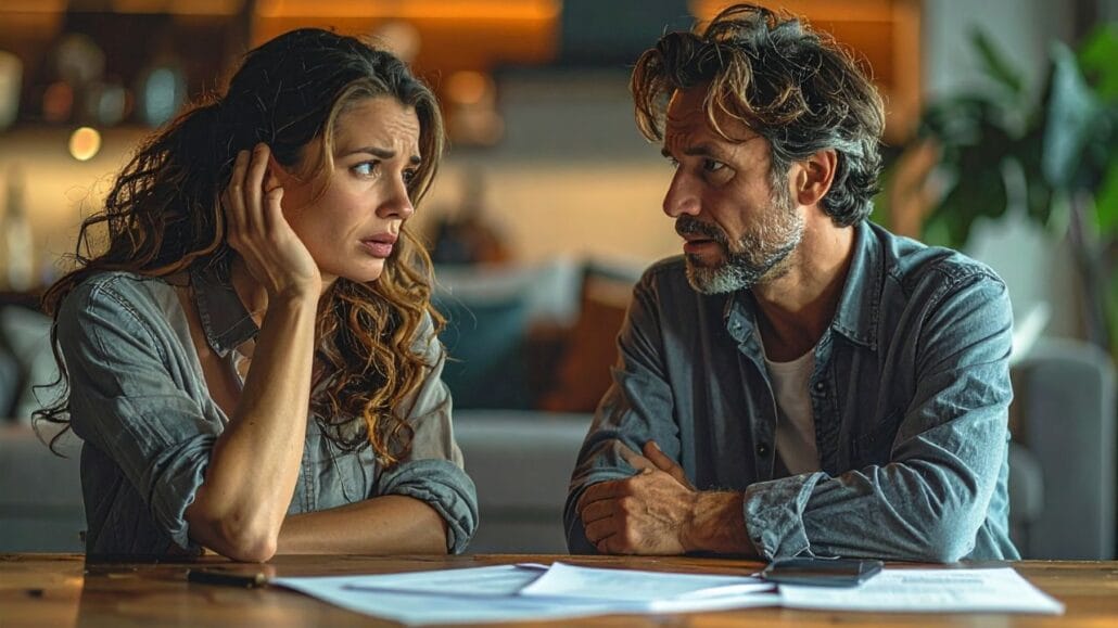casal conversando sobre separação